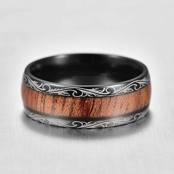 WorldNorse Ring mit Keltischer Knoten und Holzeinlage - image 6