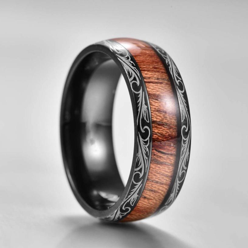 WorldNorse Ring mit Keltischer Knoten und Holzeinlage - Phönix - 70mm - image 5
