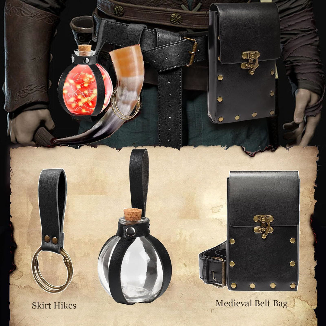 WorldNorse Mittelalterliche Gürteltasche, Münzbörse, Hüfttasche