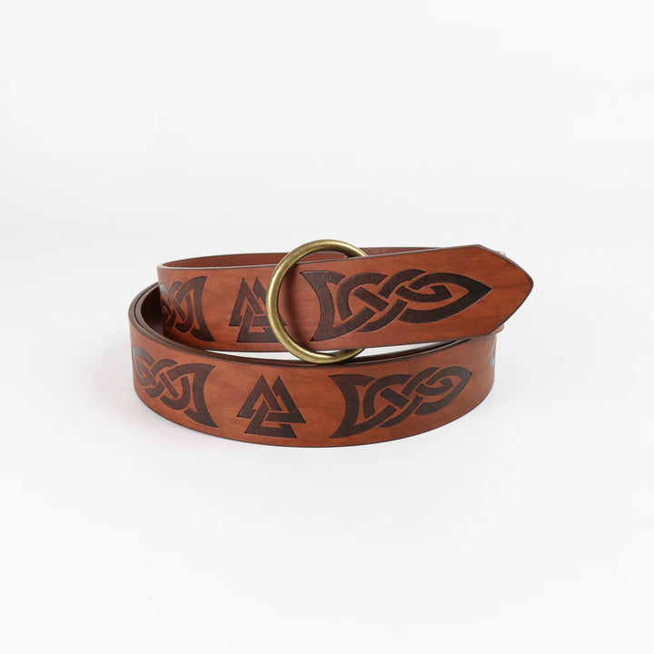 WorldNorse Valknut Printing Warriors Taillenring-Wickelgürtel
