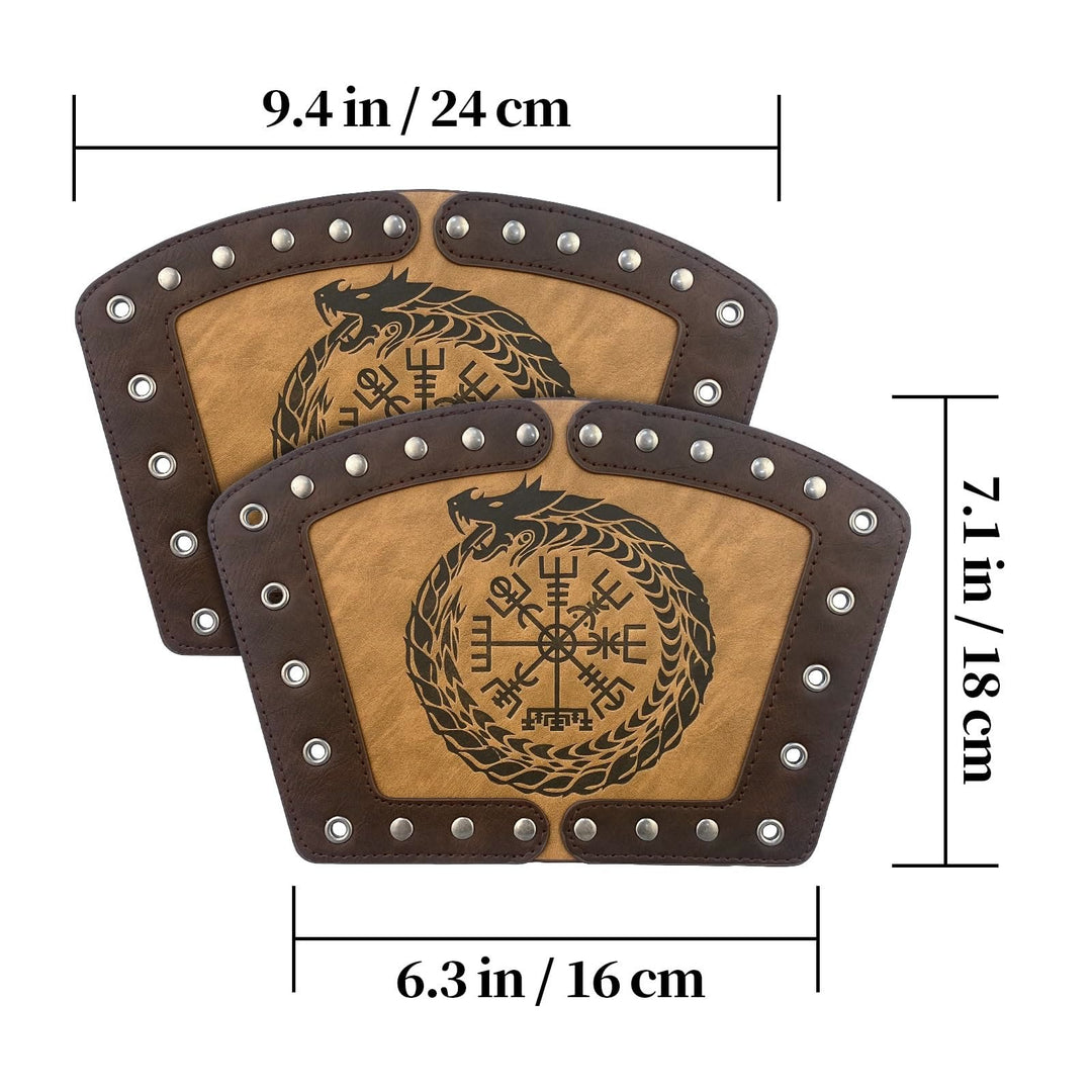 WorldNorse Jormungandr Armschienen mit geprägtem Kompass
