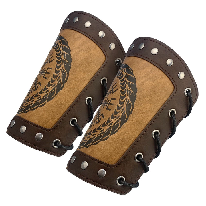 WorldNorse Jormungandr Armschienen mit geprägtem Kompass