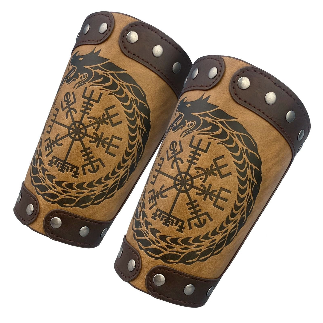 WorldNorse Jormungandr Armschienen mit geprägtem Kompass