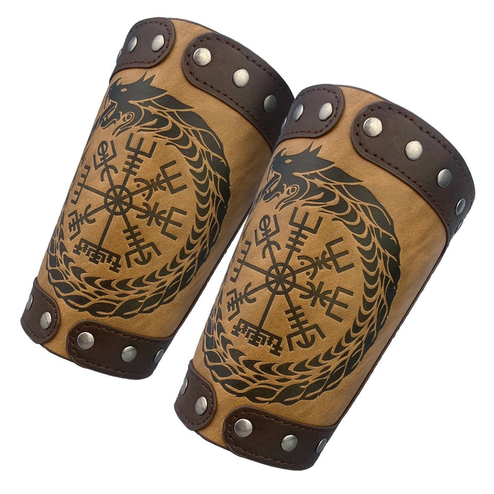 WorldNorse Jormungandr Armschienen mit geprägtem Kompass
