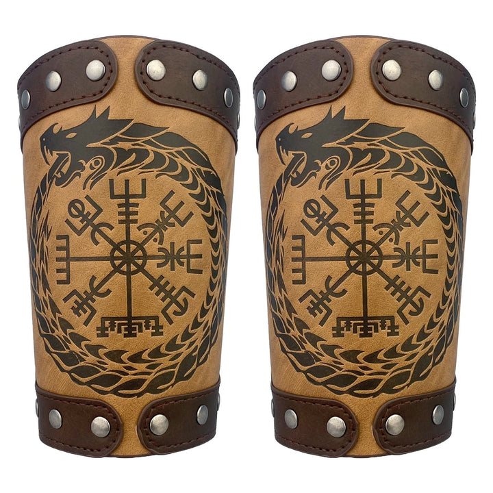 WorldNorse Jormungandr Armschienen mit geprägtem Kompass