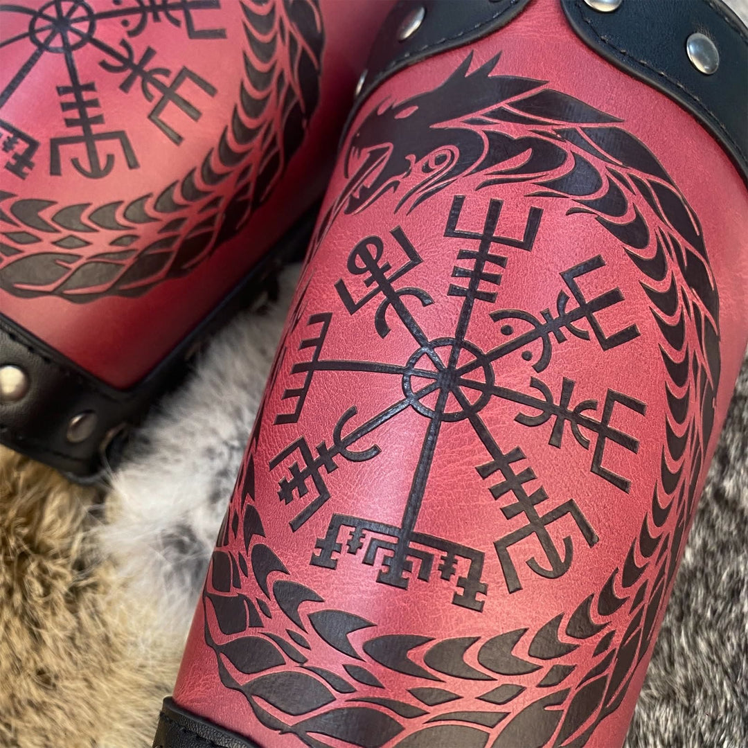 WorldNorse Jormungandr Armschienen mit geprägtem Kompass