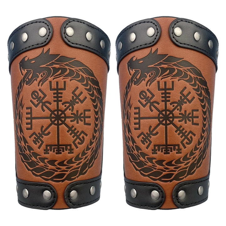 WorldNorse Jormungandr Armschienen mit geprägtem Kompass