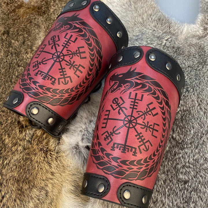 WorldNorse Jormungandr Armschienen mit geprägtem Kompass