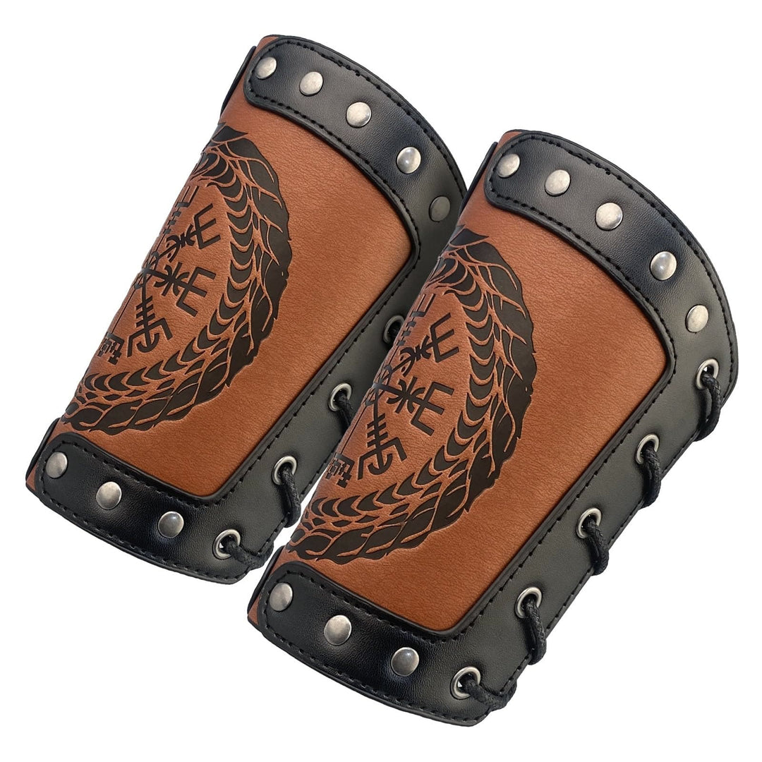 WorldNorse Jormungandr Armschienen mit geprägtem Kompass