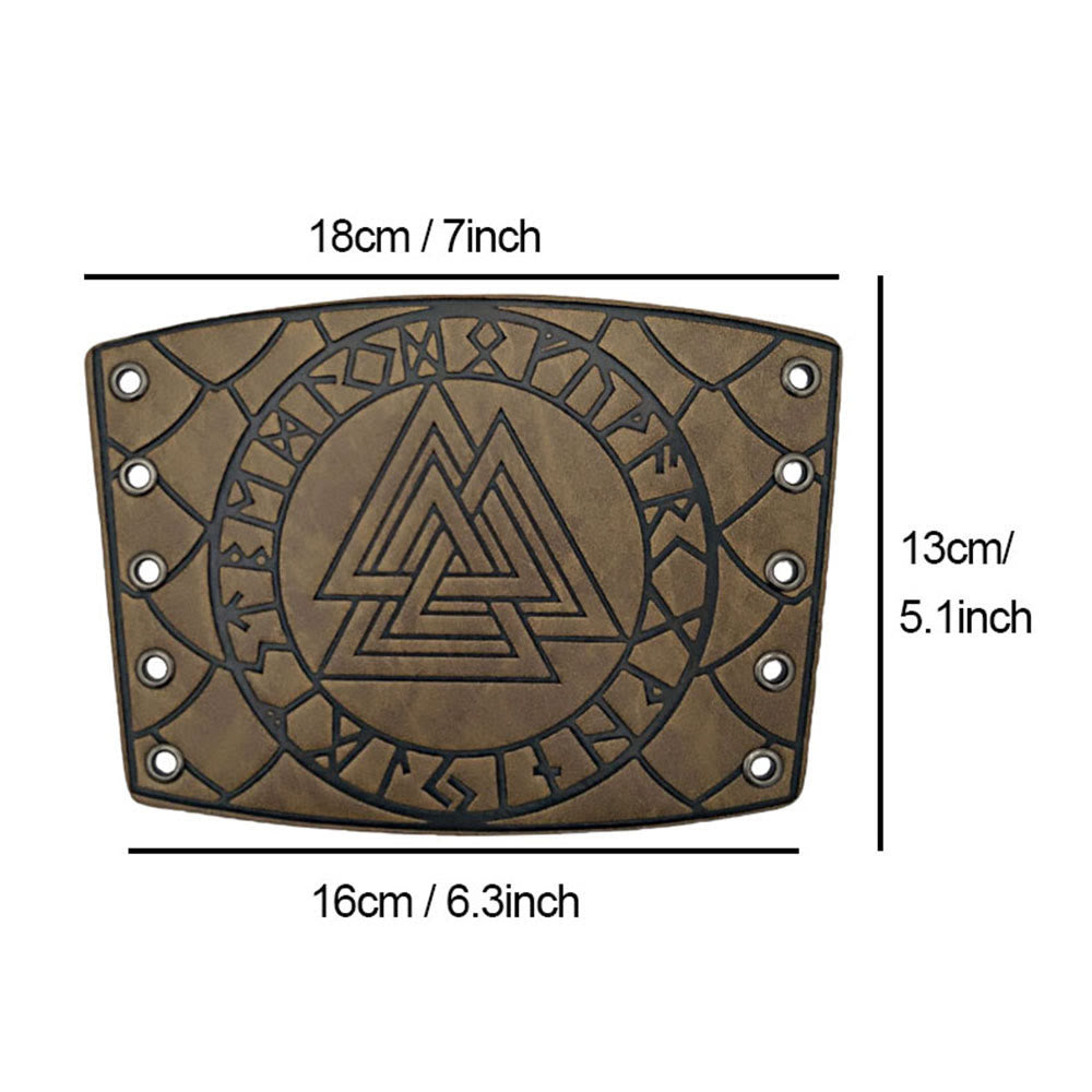 WorldNorse Nordisches Amulett Valknut Wikinger Lederarmschienen