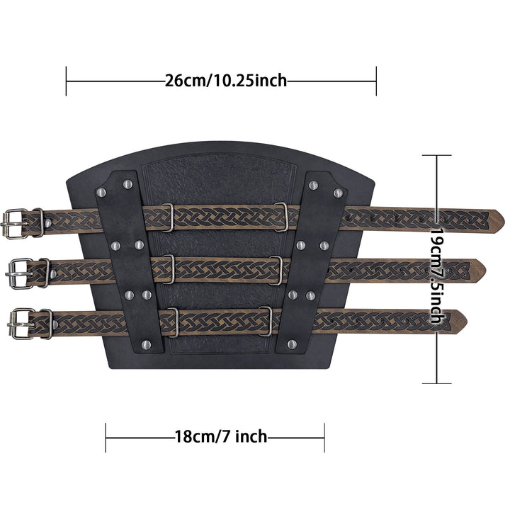 WorldNorse Keltischer Knoten Ritter Drei-Riemen-Armband Armschienen
