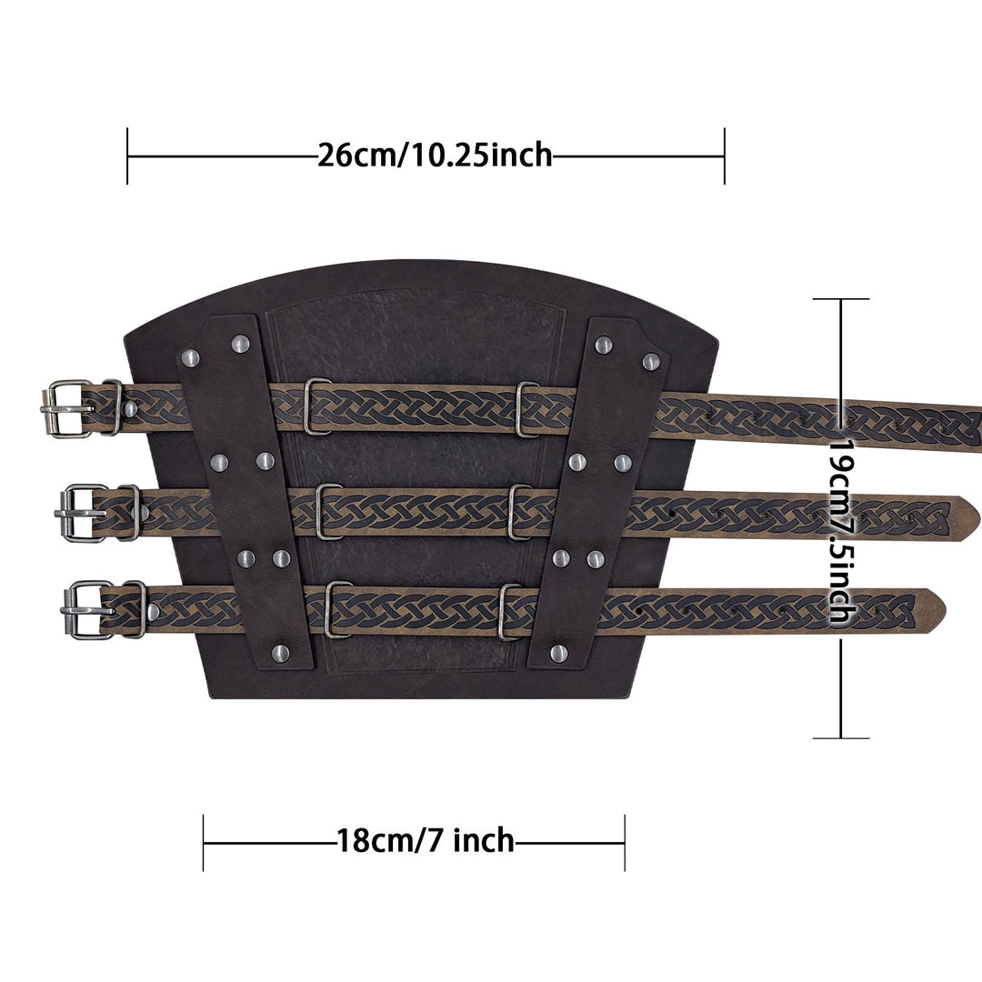WorldNorse Keltischer Knoten Ritter Drei-Riemen-Armband Armschienen