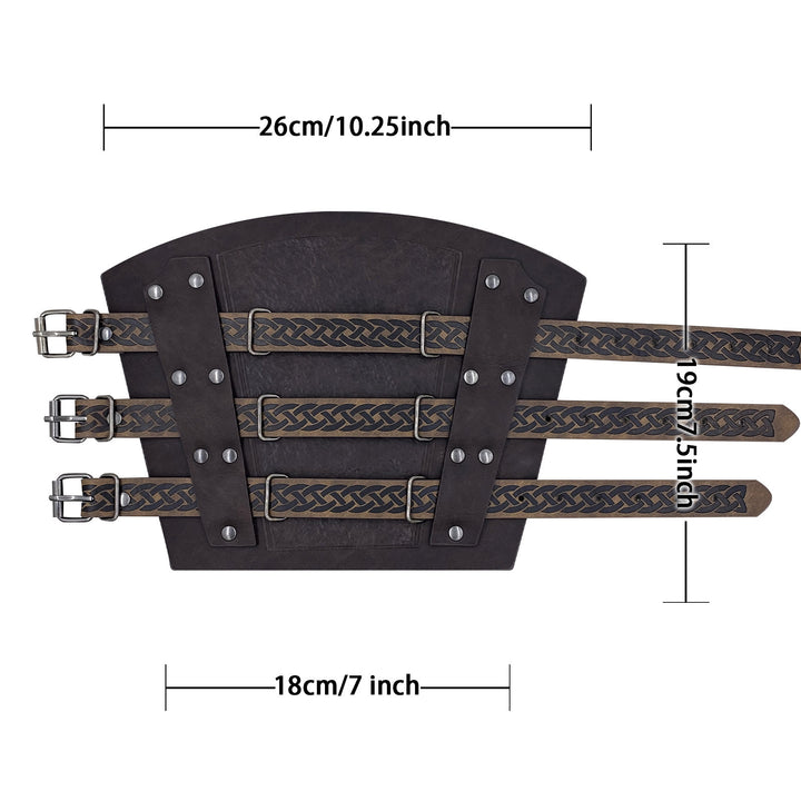 WorldNorse Keltischer Knoten Ritter Drei-Riemen-Armband Armschienen