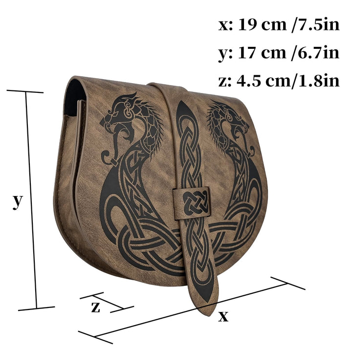 WorldNorse Retro-Gürteltasche mit Klappe, Sattelseite