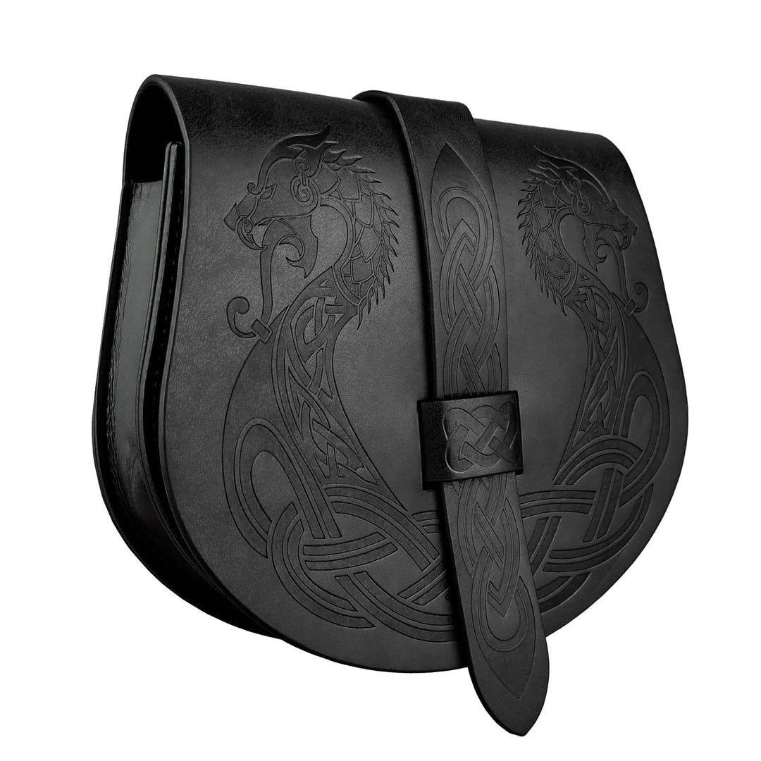 WorldNorse Retro-Gürteltasche mit Klappe, Sattelseite