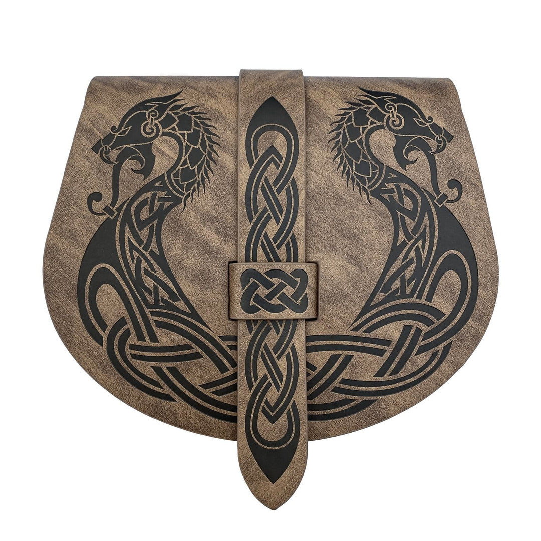 WorldNorse Retro-Gürteltasche mit Klappe, Sattelseite
