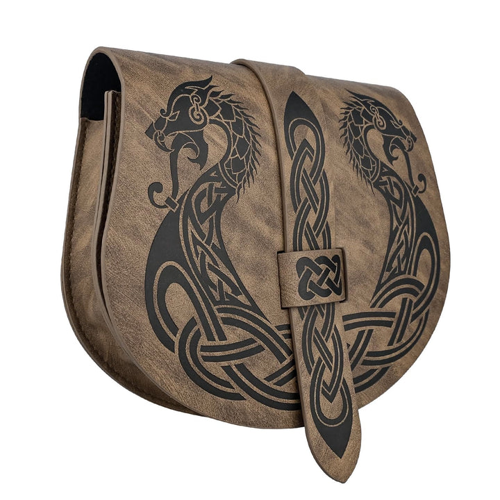 WorldNorse Retro-Gürteltasche mit Klappe, Sattelseite