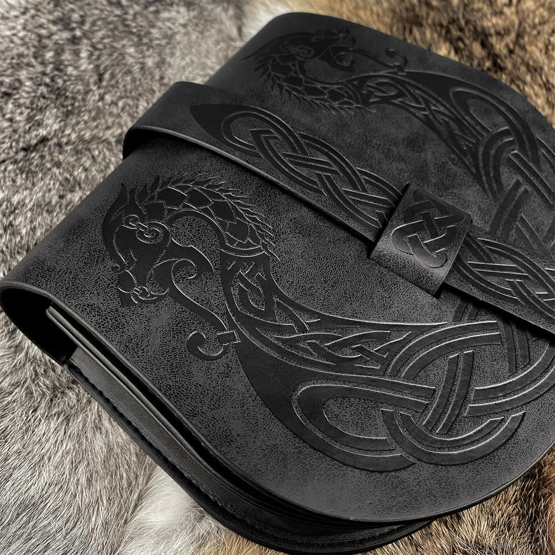WorldNorse Retro-Gürteltasche mit Klappe, Sattelseite