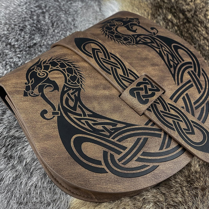 WorldNorse Retro-Gürteltasche mit Klappe, Sattelseite