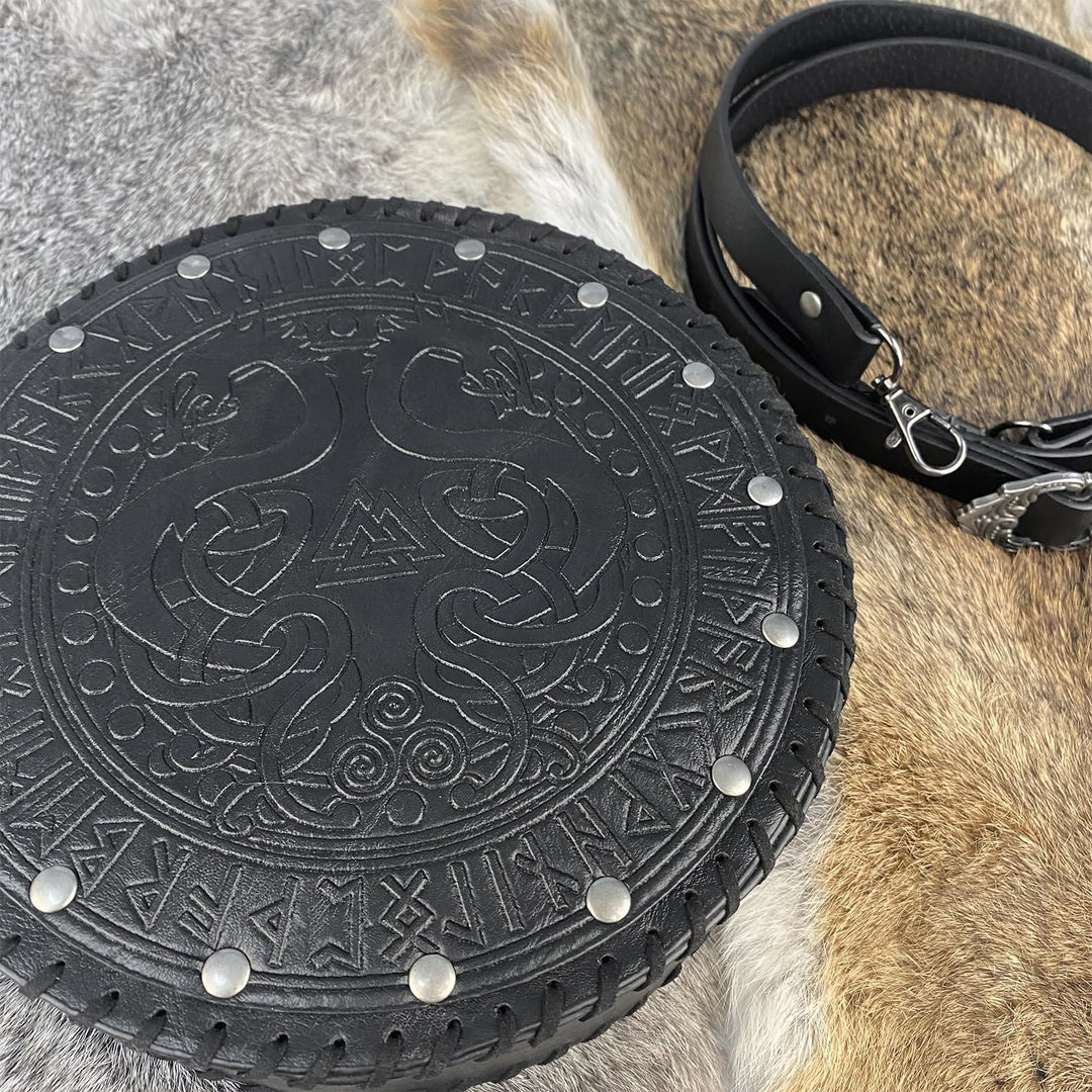 WorldNorse Vikings Umhängetasche mit Yggdrasil -Prägung