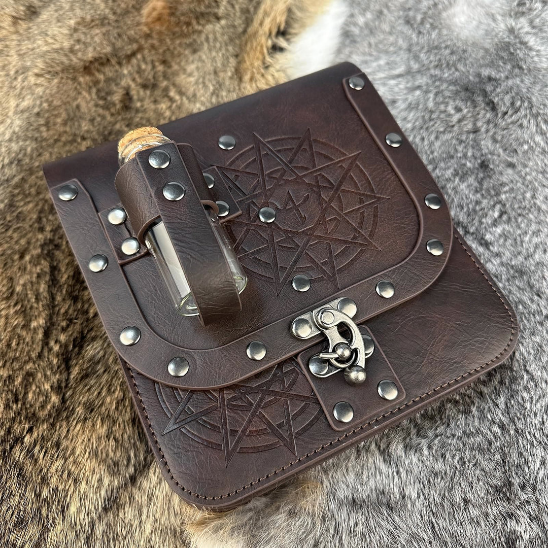 WorldNorse Mittelalterliche Gürteltasche mit Zaubertrankflasche