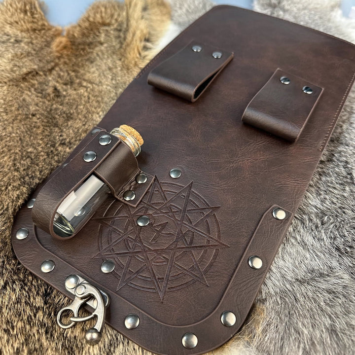 WorldNorse Mittelalterliche Gürteltasche mit Zaubertrankflasche
