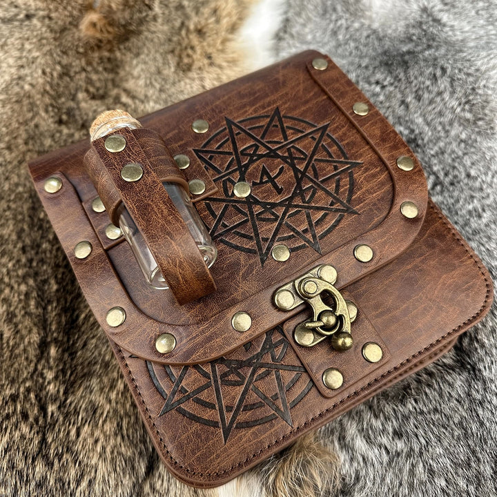 WorldNorse Mittelalterliche Gürteltasche mit Zaubertrankflasche