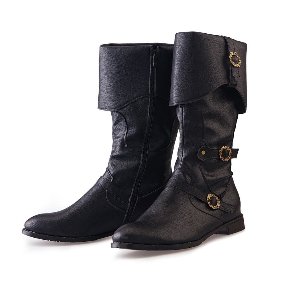 WorldNorse Wikinger-Piraten-Kriegerstiefel - Schwarz - US 13 - image 1