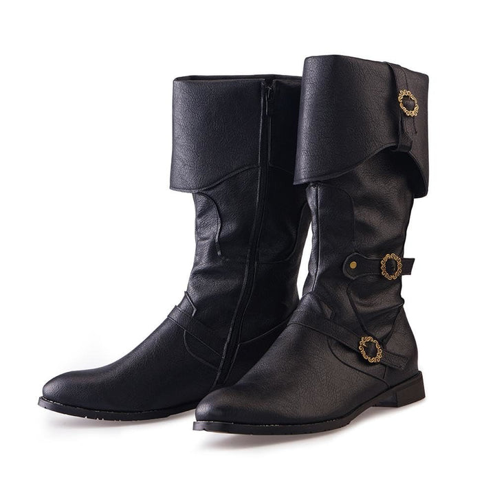 WorldNorse Wikinger-Piraten-Kriegerstiefel - Schwarz - US 13 - image 1