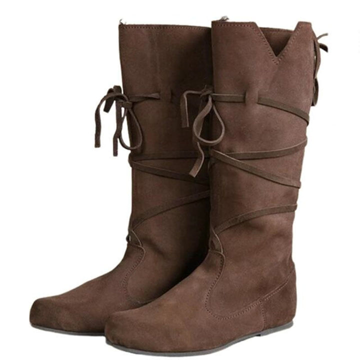 WorldNorse Mittelalterliche Schnürstiefel aus Leder - Braun - US 13 - image 8