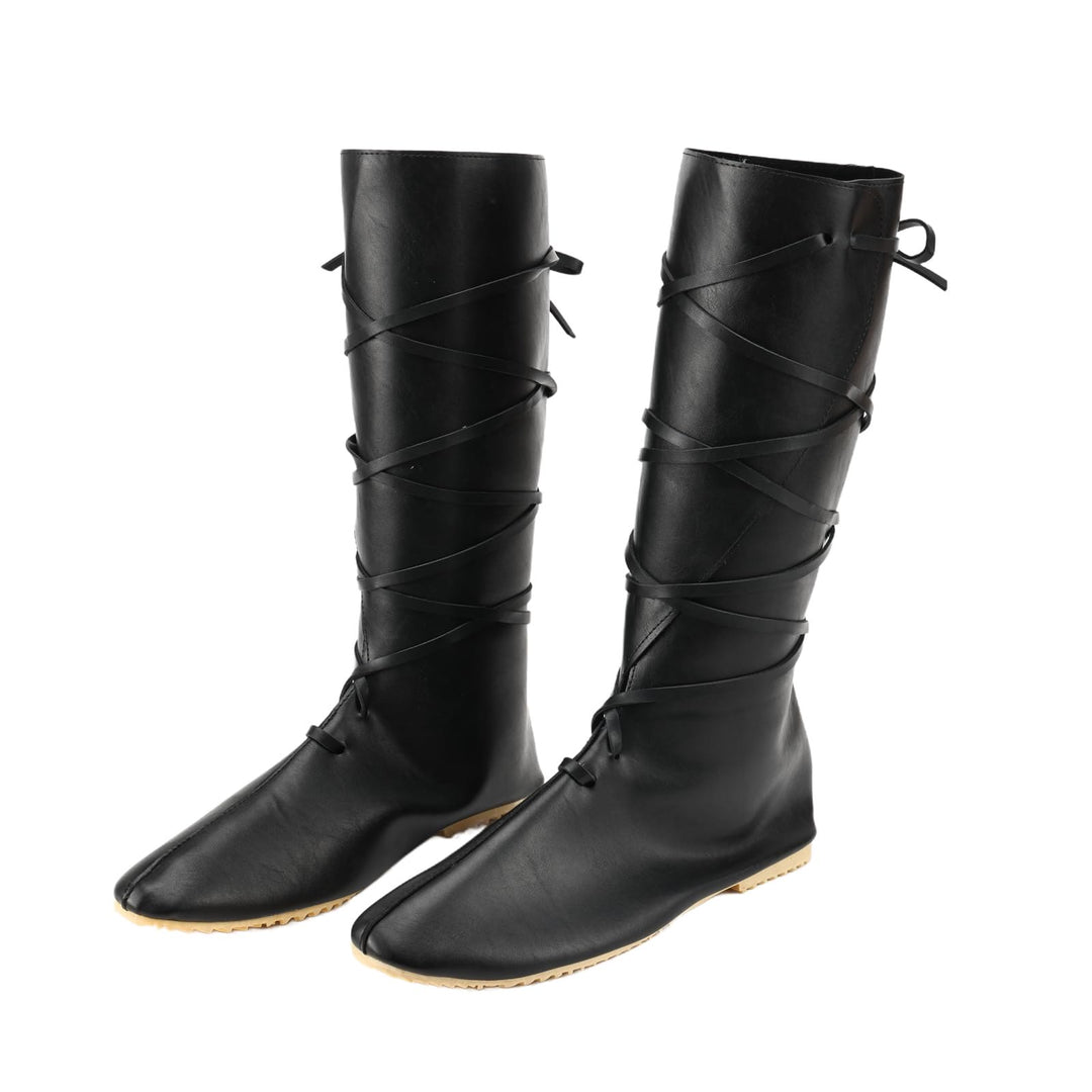 WorldNorse Damen-Lederstiefel mit Schnürung und spitzer Zehenpartie - Schwarz - 43 - image 6