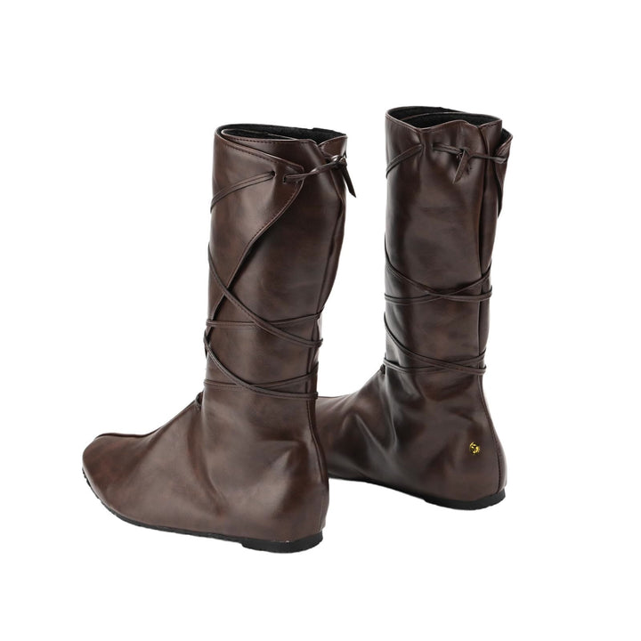 WorldNorse Damen-Lederstiefel mit Schnürung und spitzer Zehenpartie - image 3