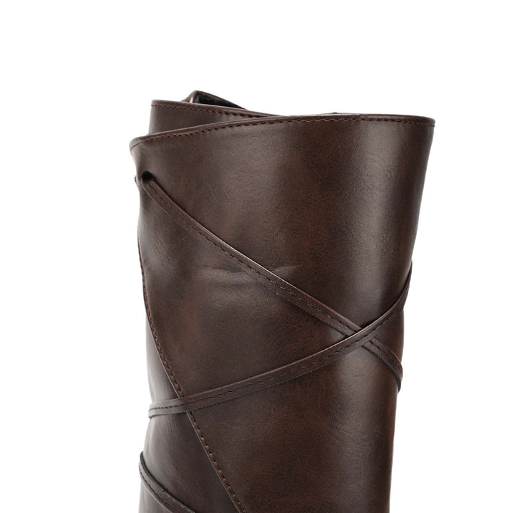 WorldNorse Damen-Lederstiefel mit Schnürung und spitzer Zehenpartie - image 5