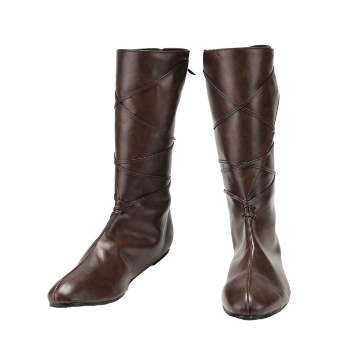 WorldNorse Damen-Lederstiefel mit Schnürung und spitzer Zehenpartie - image 1