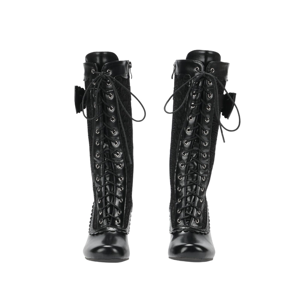 WorldNorse Damen-Schnürstiefel mit mittelhohem Absatz - image 1