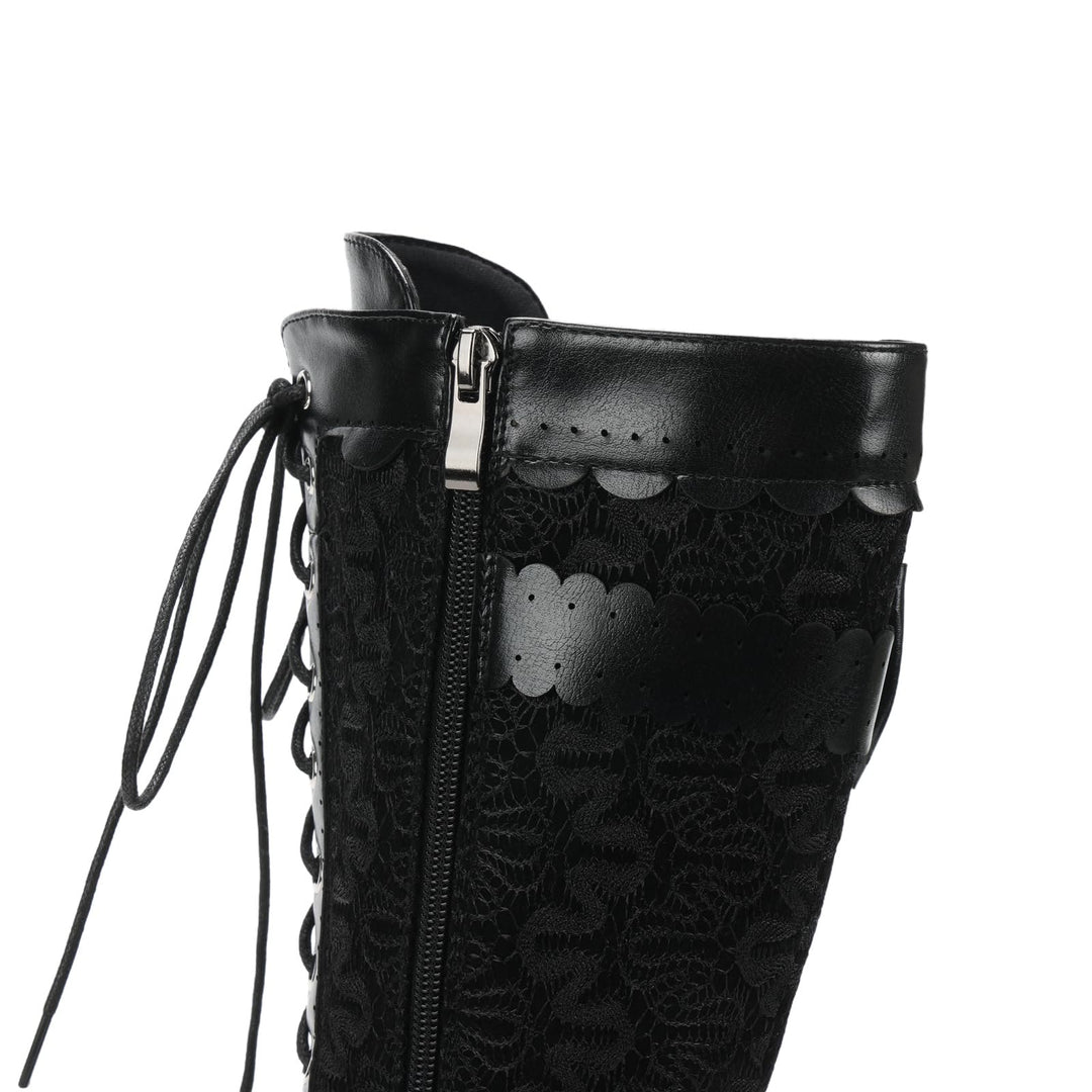 WorldNorse Damen-Schnürstiefel mit mittelhohem Absatz - image 3