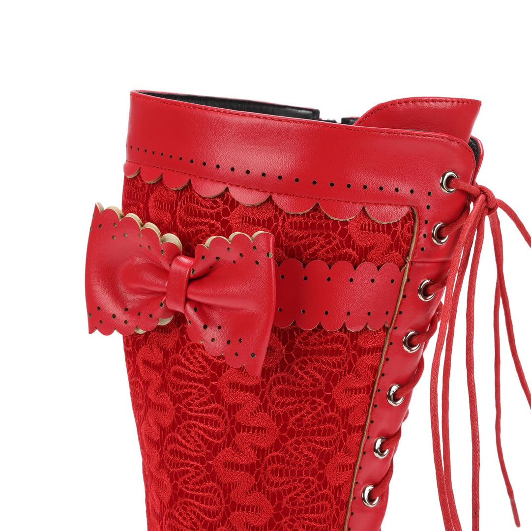 WorldNorse Damen-Schnürstiefel mit mittelhohem Absatz - image 8