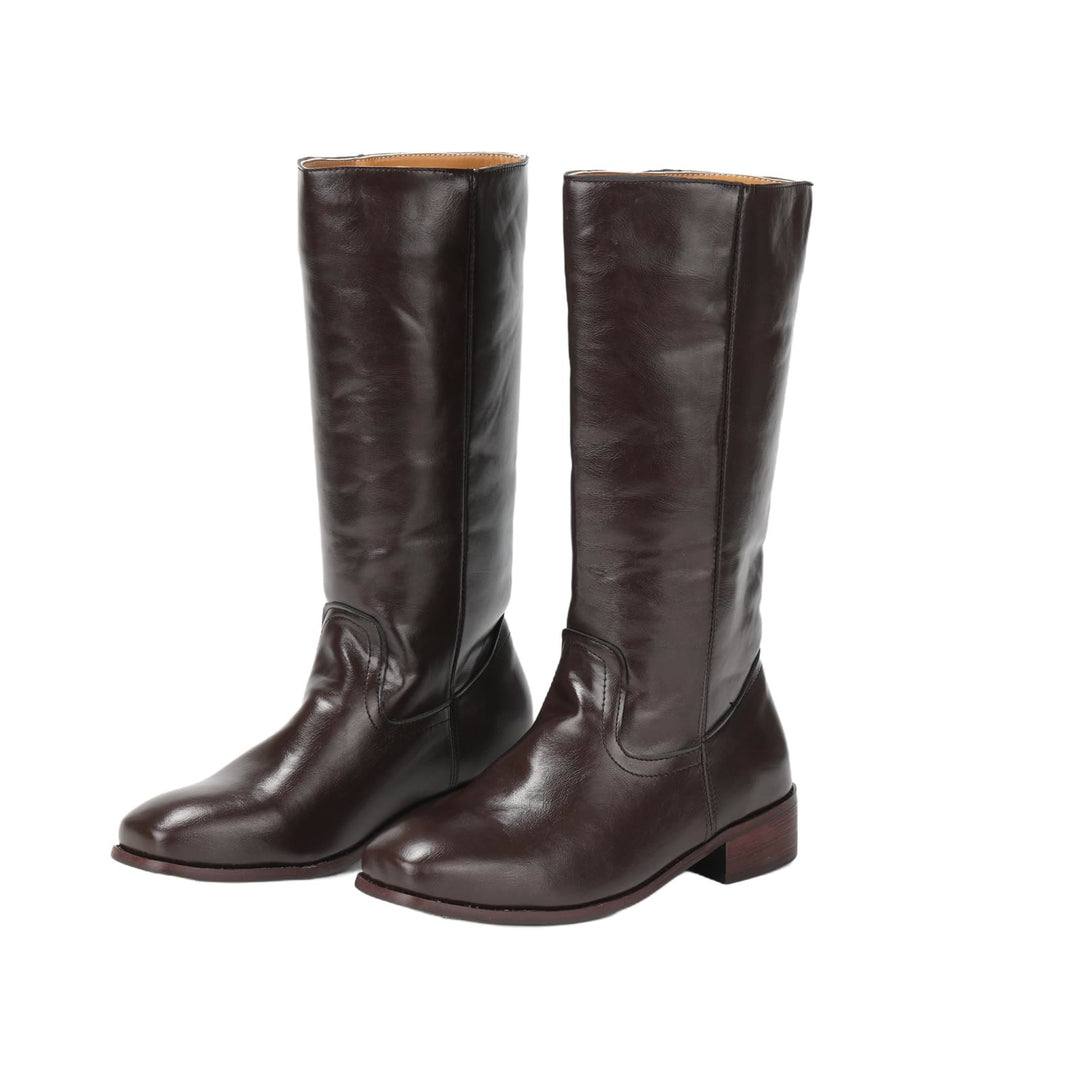 WorldNorse Damen-Cowboystiefel im Retro-Stil der 60er, wadenlang  - Braun - 43 - image 1
