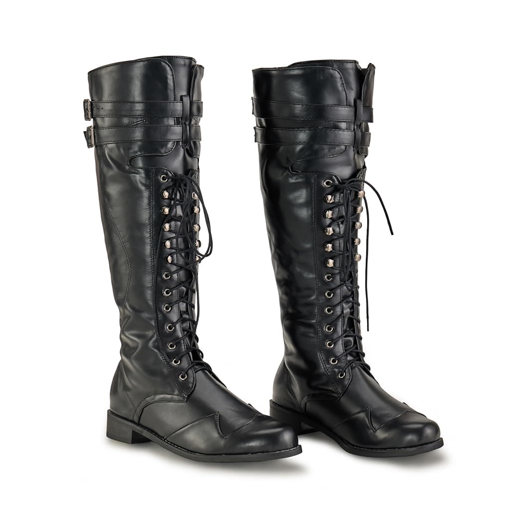 WorldNorse Herren-Jazzstiefel mit halbhoher Gothic-Sohle, flach - Schwarz - 48 - image 1