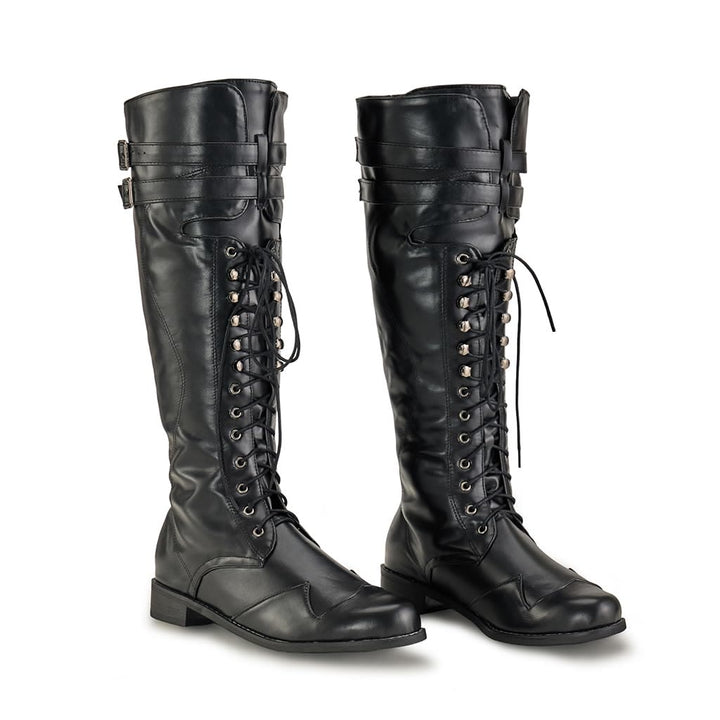WorldNorse Herren-Jazzstiefel mit halbhoher Gothic-Sohle, flach - Schwarz - 48 - image 1