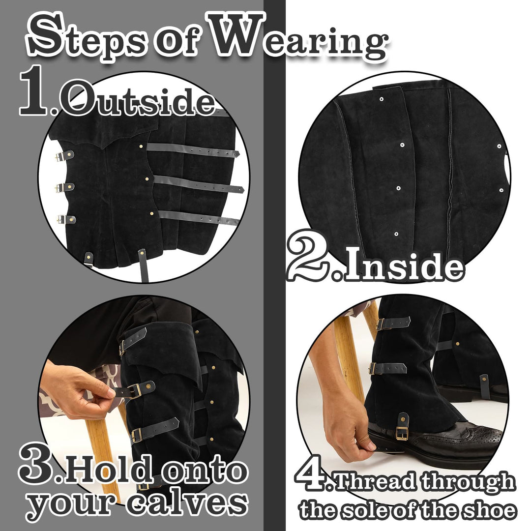 WorldNorse Wikinger-Rüstung, Beingamaschen, Stiefelüberzug - image 4