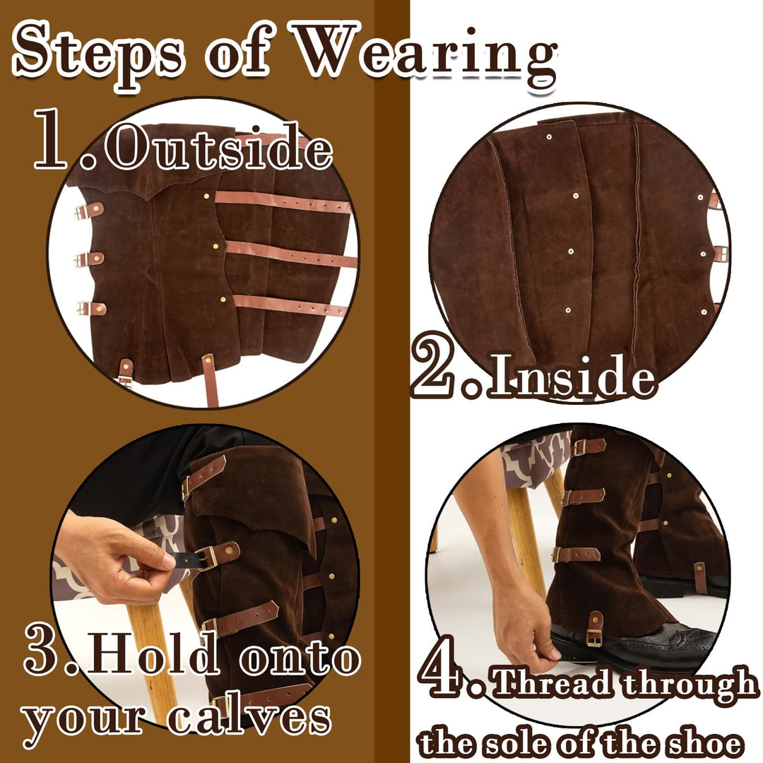 WorldNorse Wikinger-Rüstung, Beingamaschen, Stiefelüberzug - image 15