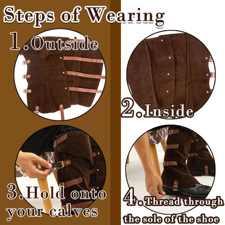WorldNorse Wikinger-Rüstung, Beingamaschen, Stiefelüberzug - image 15