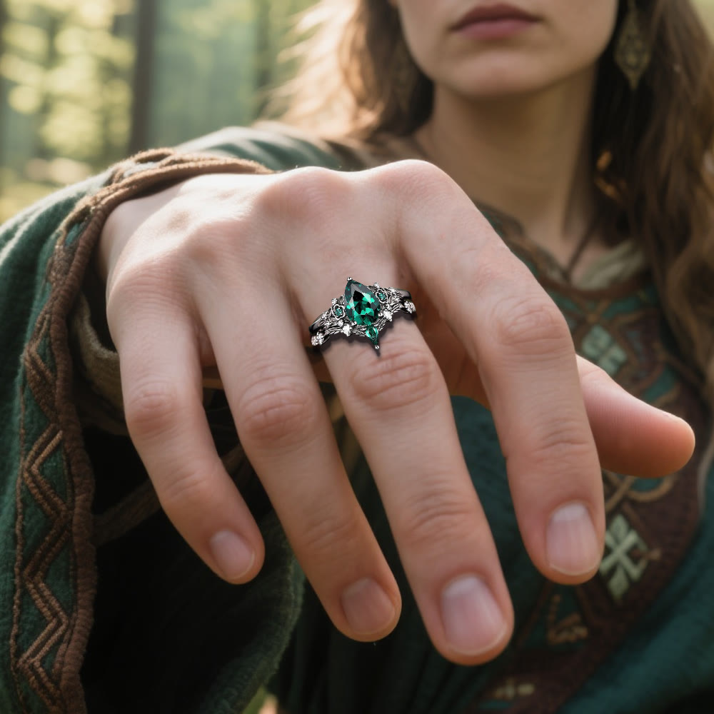 WorldNorse Nordisches Florales Alexandrit-ringset - image 14