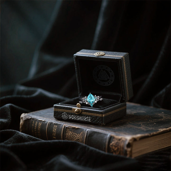 WorldNorse Nordisches Florales Alexandrit-ringset - image 11