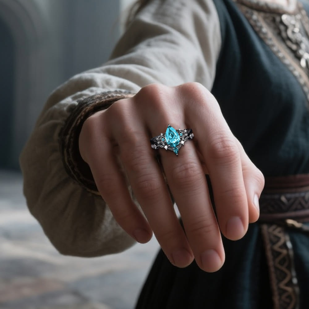 WorldNorse Nordisches Florales Alexandrit-ringset - image 9