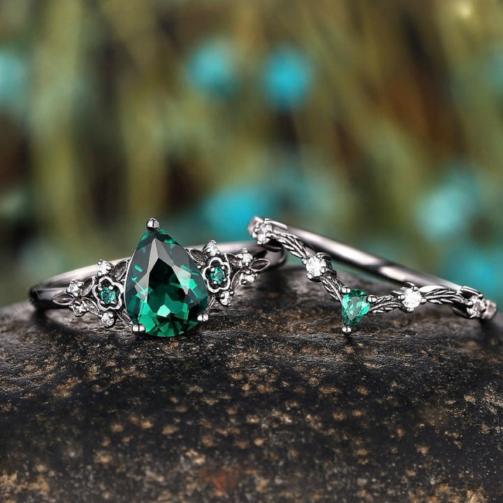 WorldNorse Nordisches Florales Alexandrit-ringset - image 16