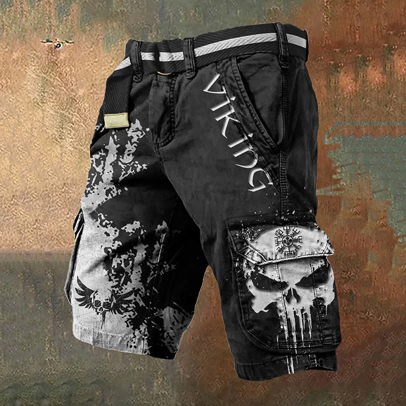 WorldNorse Skullborn Berserker Phantom Cargo-Shorts - US/UK/AU50, EU60 (5XL) - image 1