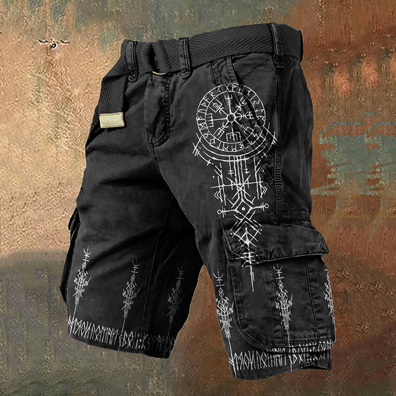 WorldNorse Vegvisir Mystic Rune Cargo-Shorts - US/UK/AU50, EU60 (5XL) - image 1