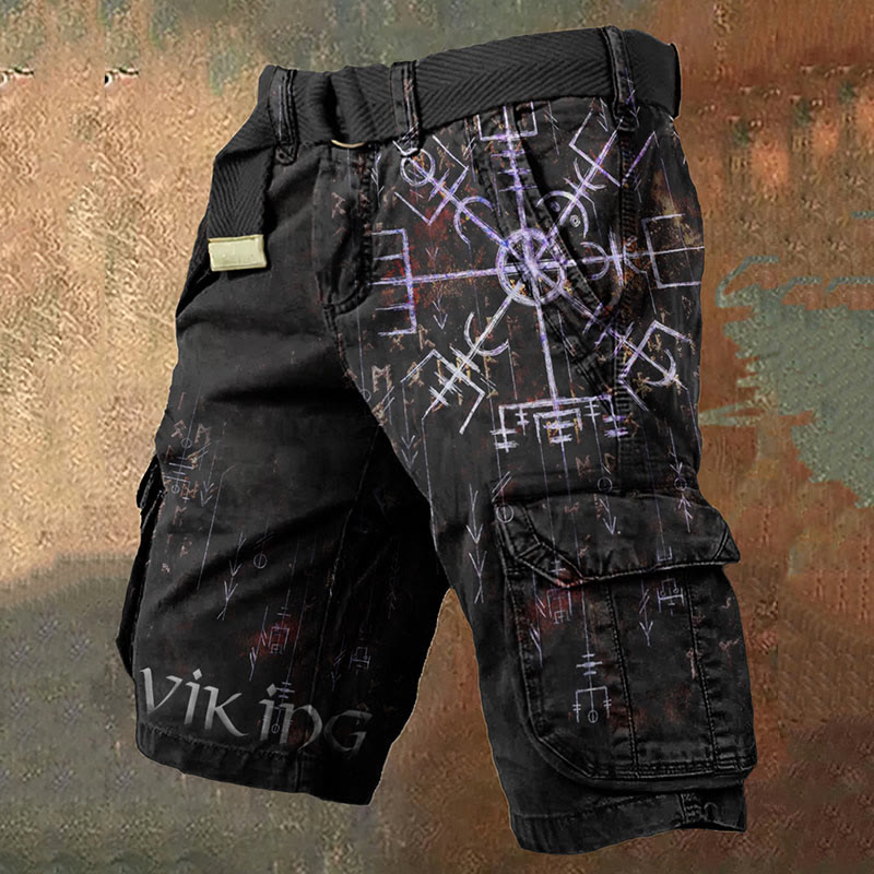 WorldNorse Mystic Rune Vegvisir Cargo-Shorts - US/UK/AU50, EU60 (5XL) - image 1